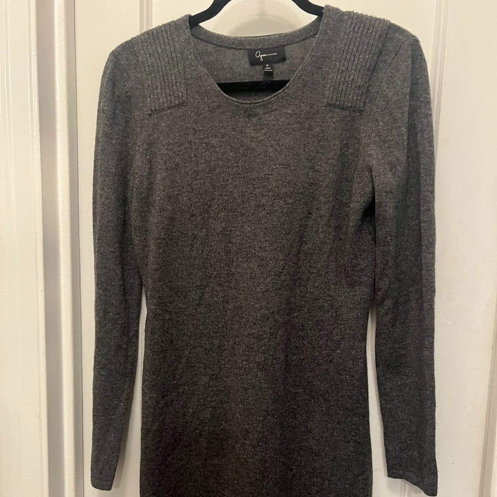 Bloomingdale's Aqua Gray Cashmere Sweater Dress, Size Medium